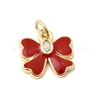 Латунные подвески из прозрачного кубического циркония&nbsp;KK-G554-03B-01