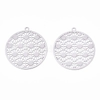 Не тускнеющие филигранные подвески из нержавеющей стали 201&nbsp;X-STAS-R102-09P