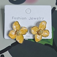 Серьги-гвоздики из сплава эмали с латунными штифтами&nbsp;FS-WGE19F2-10