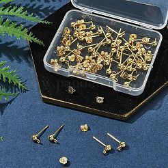 40 шт. фурнитура для сережек-гвоздиков из нержавеющей стали 304 STAS-FS0001-76G