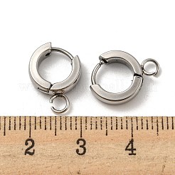 Фурнитура для сережек-колец huggie hoop из нержавеющей стали 201&nbsp;STAS-A167-01L-P