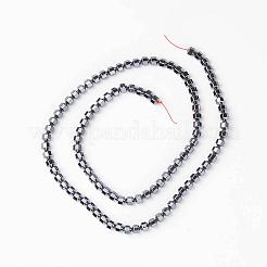 Немагнитные синтетический гематит бисер пряди G-D800-12A