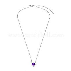 Ожерелье с подвеской из стерлингового серебра с родиевым покрытием и стразами TS-N395-CP