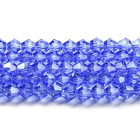 Прозрачные стеклянные бусины гальваническим пряди&nbsp;GLAA-F029-4mm-C07