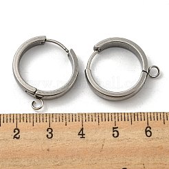 Фурнитура для сережек-колец huggie hoop из нержавеющей стали 201&nbsp;STAS-A167-01V-P