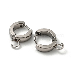 Фурнитура для сережек-колец huggie hoop из нержавеющей стали 201&nbsp;STAS-A167-01L-P