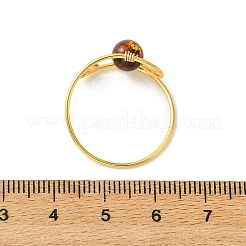 Кольца на палец из натурального янтаря&nbsp;RJEW-JR01044