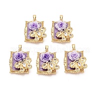 Латунь эмаль подвески&nbsp;KK-SZC0009-12G-02