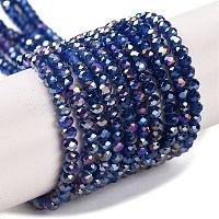 Запекание гальванических нитей стеклянных бусин&nbsp;DGLA-A039-J4mm-B04
