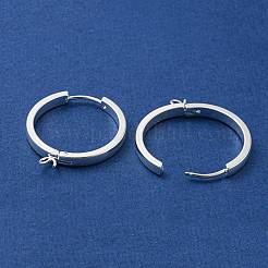 201 фурнитура для сережек-колец Huggie Hoop из нержавеющей стали&nbsp;STAS-A167-01Q-S