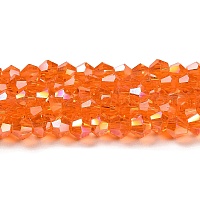 Прозрачные стеклянные бусины гальваническим пряди&nbsp;GLAA-F029-3mm-A11