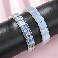 Браслеты из граненых бусин опалита на эластичной основе для женщин&nbsp;BJEW-K251-08L