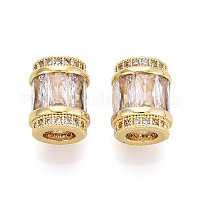 Латунные микро проложить кубического циркония бусы&nbsp;X-KK-P237-02G