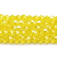 Прозрачные стеклянные бусины гальваническим пряди&nbsp;GLAA-F029-3mm-C21