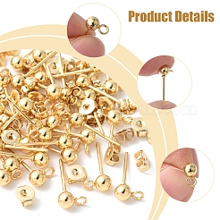 40 шт. фурнитура для сережек-гвоздиков из нержавеющей стали 304 STAS-FS0001-76G