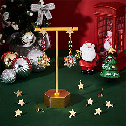 Фурнитура для сережек-гвоздиков star 201 из нержавеющей стали&nbsp;STAS-UN0054-75G