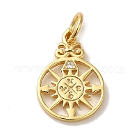 925 подвеска-компас из стерлингового серебра с прозрачным паве из циркония&nbsp;STER-K180-02G