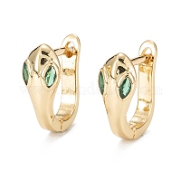 Змеиные сверкающие кубические циркониевые серьги-кольца для девочек и женщин&nbsp;EJEW-H126-25G-A