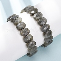 Натуральные граненые браслеты из лабрадорита с бусинами&nbsp;BJEW-K251-07L