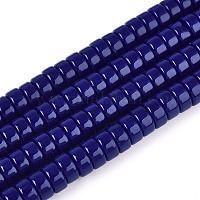 Непрозрачные сплошные цветные стеклянные бусины&nbsp;X-GLAA-N026-3x6mm-09