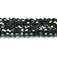 Прозрачные стеклянные бусины гальваническим пряди&nbsp;GLAA-F029-3mm-A25