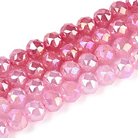 Антикоррозийные гальванические стеклянные бусины&nbsp;GLAA-N064-8mm-07