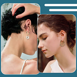 14 шт. 7 стиля фурнитуры для сережек-колец Huggie Hoop из нержавеющей стали 201/316&nbsp;STAS-TA0005-50