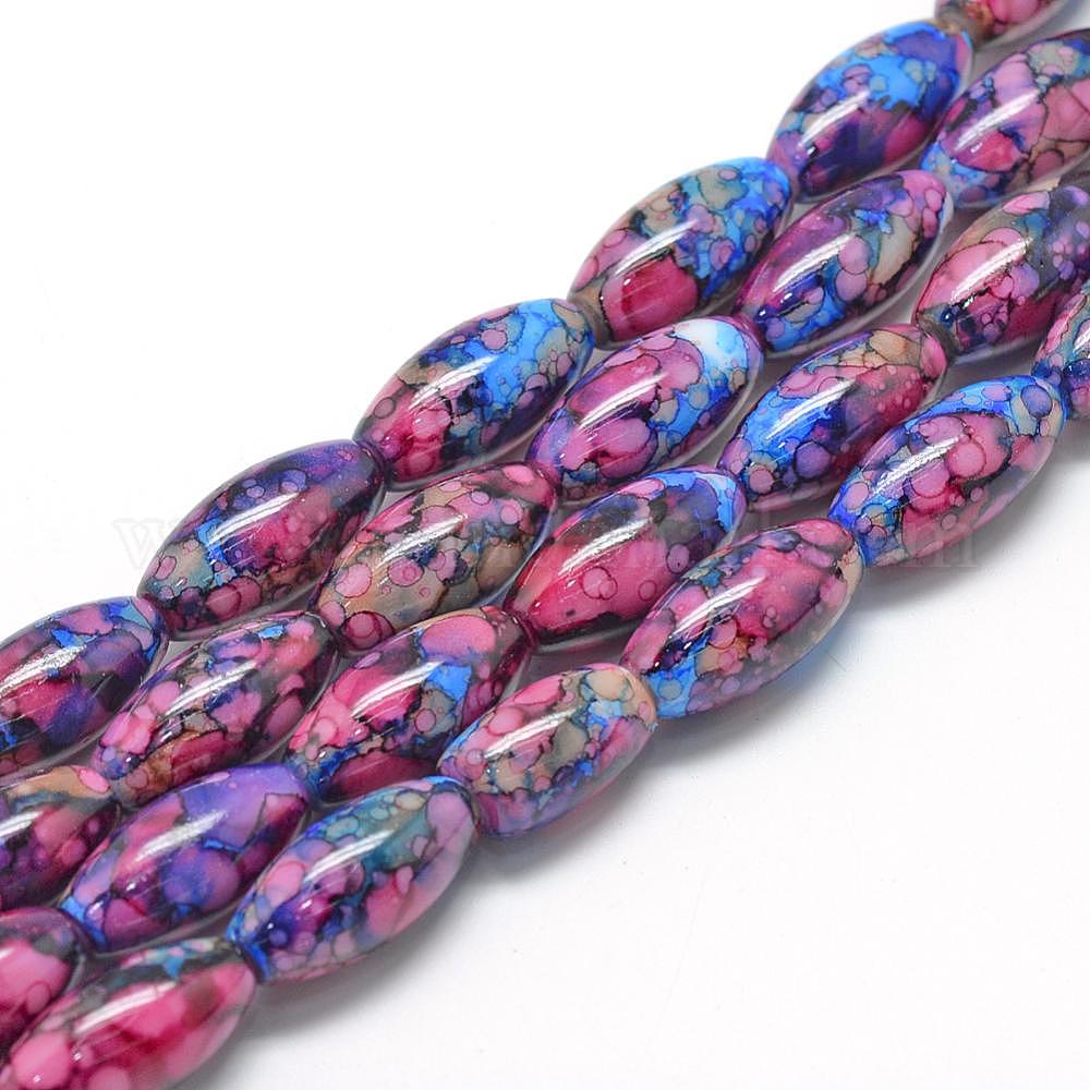 Wholesale Baking Painted Glass Beads Strands
