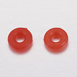 Joints toriques en caoutchouc, perles d'espacement de beignet, clip de perles de bouchon européen, rouge, 2mm