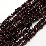 Natürlicher Granat Perlen Stränge, Klasse ab, Pommes frites, 6~12x4~6x3~5 mm, Bohrung: 1 mm, 32 Zoll