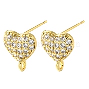 Латунные серьги-гвоздики из циркония KK-Z102-12G