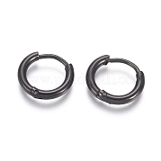 Серьги-кольца Huggie Hoop из нержавеющей стали 304 EJEW-F111A-13mm-B