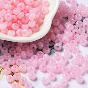 Стеклянные бусины с имитацией нефрита SEED-Z001-A-A10