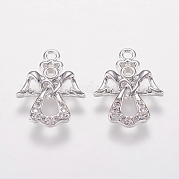 Латунные микро проложить кубического циркония подвески KK-I613-09P