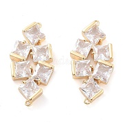 Подвески из латуни и прозрачного стекла KK-Q811-03KCG