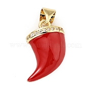 Кулоны с эмалью из латуни с прозрачным кубическим цирконием KK-G416-39G-02