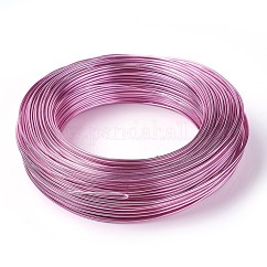 Filo di alluminio anodizzato, filo metallico metallico pieghevole, filo flessibile del mestiere, per bordare la produzione artigianale di gioielli, rosa caldo, 12 gauge, 2.0mm, 55 m/500 g (180.4 piedi/500 g)