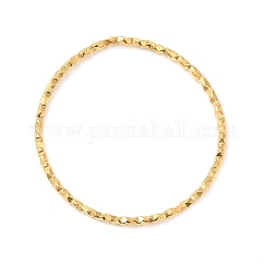 Anelli di collegamento in acciaio inossidabile 304, texture, anello rotondo, vero placcato oro 18k, 24~25x1mm, diametro interno: 22~23mm