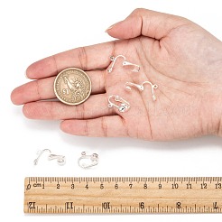 Accessoires de boucle d'oreille à clipser en fer pour les oreilles non percées&nbsp;X-EC141-S