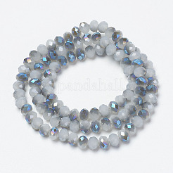 Chapelets de perles en verre électroplaqué&nbsp;EGLA-A034-J4mm-I01