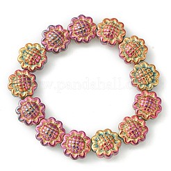 Bracelets extensibles en perles de tournesol en verre bling&nbsp;BJEW-JB09498
