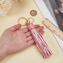 1 porte-clés à pompon en cuir PU&nbsp;KEYC-CL0001-51A