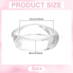 2 Stück Acryl-Armreifen für Damen&nbsp;BJEW-UN0001-77