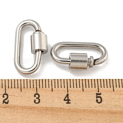 Anlaufgeschützte Karabinerverschluss-Anhänger aus Edelstahl 304 mit Schraubverschluss&nbsp;STAS-C092-01C-P