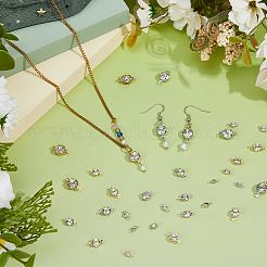 200 Stück 10 Stile Eisen Kristall Strass Anschluss Charms&nbsp;FIND-FH0011-97