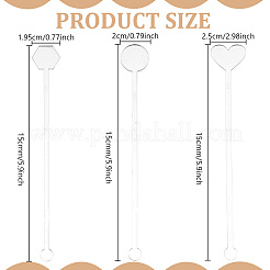 Bacchette di agitazione in acrilico trasparente stile 30 pz 3&nbsp;TACR-NB0001-30B