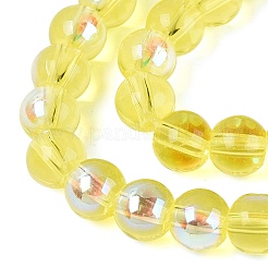 Transparentes perles de verre de galvanoplastie brins&nbsp;EGLA-Q132-6MM-01A-01