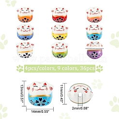 36 pièces de perles en porcelaine faites à la main de 9 couleurs&nbsp;PORC-OC0001-04