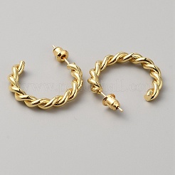 6 paio di orecchini a goccia in stile 6 e rotondi in ottone&nbsp;EJEW-WH0015-61G