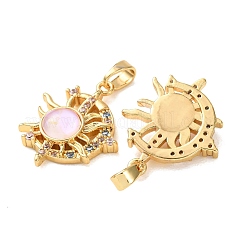 Pendentifs en laiton avec zircon cubique micro pavé&nbsp;KK-A304-22G